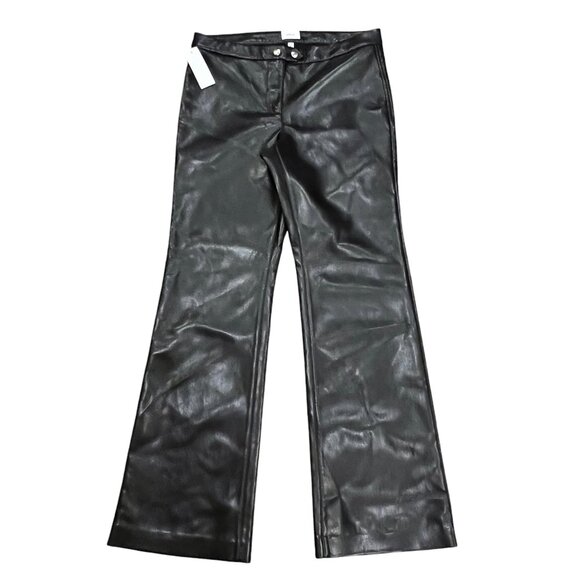 Wilfred Vegan Leather Bootcut Pants, NWT, Black 10 - Picture 10 of 11